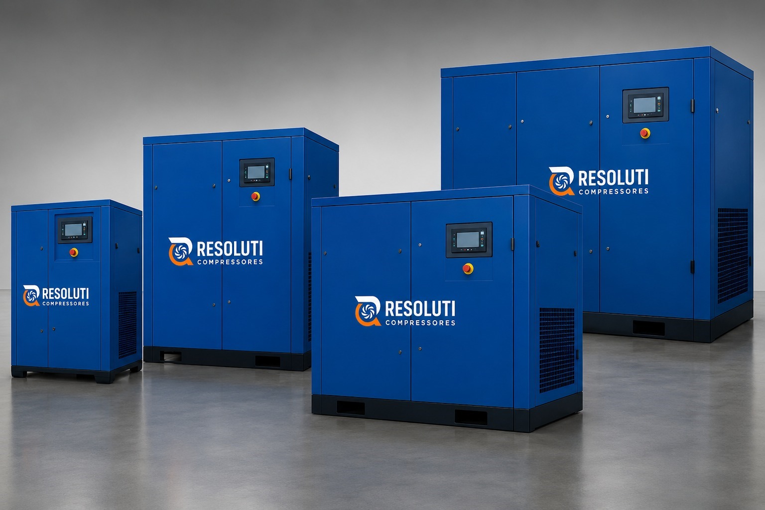 Modelos de compressores disponíveis para locação Resoluti